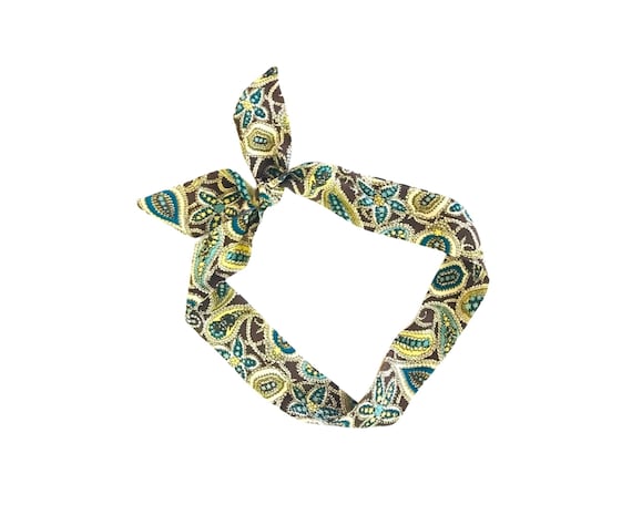 Extra Narrow Hair Scarf for Women. Fabric Hair Tie for Ponytail, Braid, Bun or Handbag. Offered in three different widths. Ready to Ship