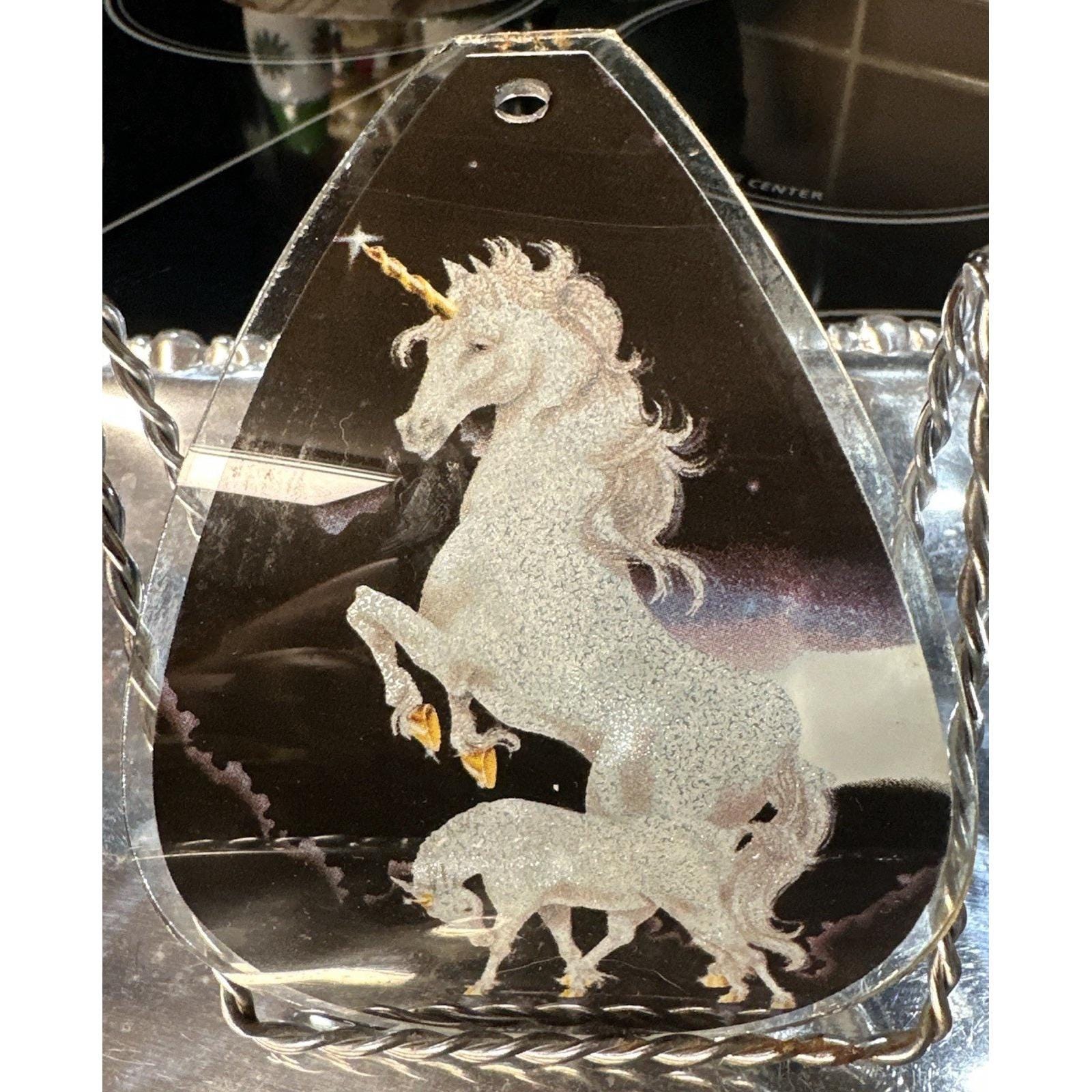 Vintage Stained Glass Unicorn - Etsy
