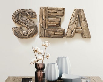 SEA Driftwood Sign 10x30" Beach Décor by SEASTYLE