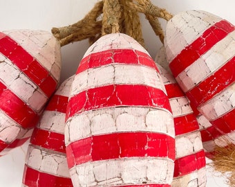 Beach Decor Red Buoy vintage par SEASTYLE