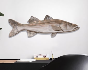 Driftwood Snook 23" 2D Sculpture Beach Décor by SEASTYLE