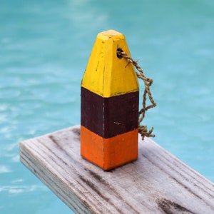 Buoy Yellow Orange Red Vintage Style Nautical by SEASTYLE