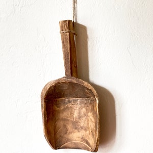 Vintage Holzlöffel Groß: Primitive Tribal Wand Dekoration