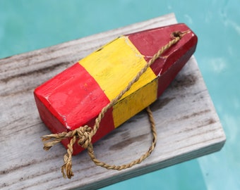 Buoy Red Yellow Red Vintage Style Nautical by SEASTYLE