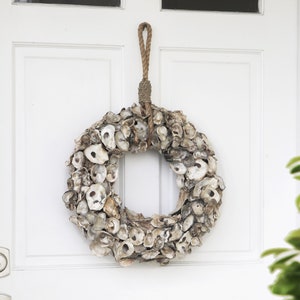Oyster wreath for door Coastal  Beach Décor by SEASTYLE