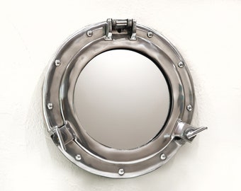 Sale 25% off Porthole Mirror 11"  Chrome Finish Beach Decor by SEASTYLE