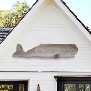 Whale 52 inch Driftwood Sculpture Beach Décor by SEASTYLE