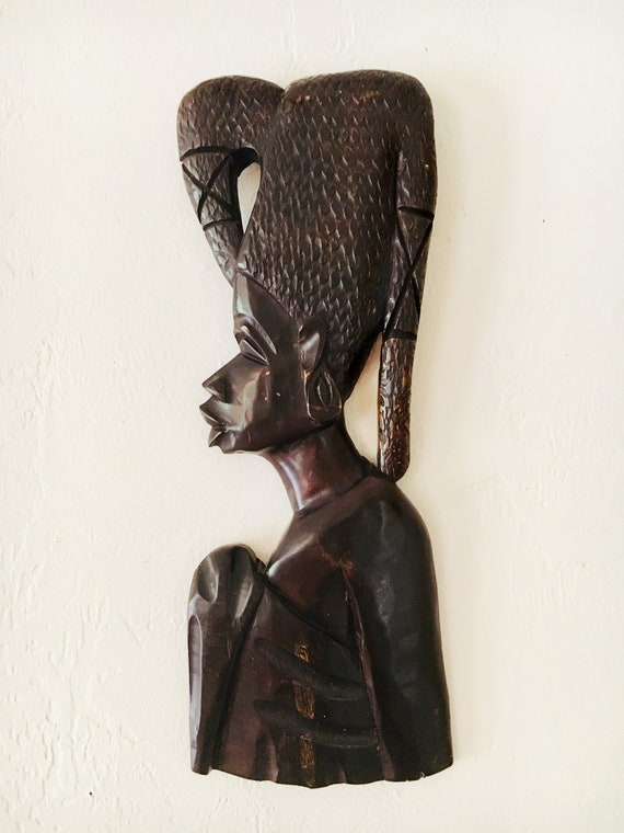 SEASTYLEのヴィンテージ トライバル アフリカンアート 木製彫刻 20x9