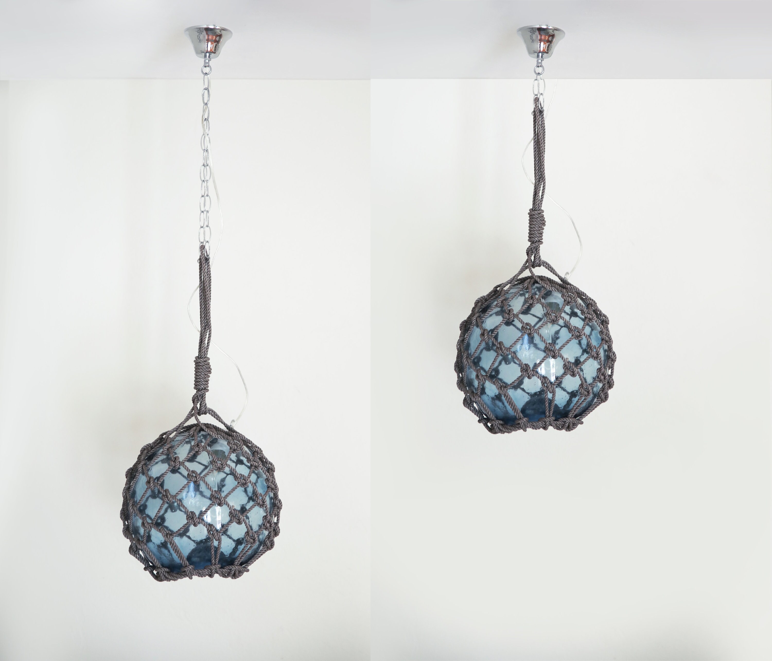 Pendant Lighting 12 Inch Japanese Fishing Float, Beach Decor by