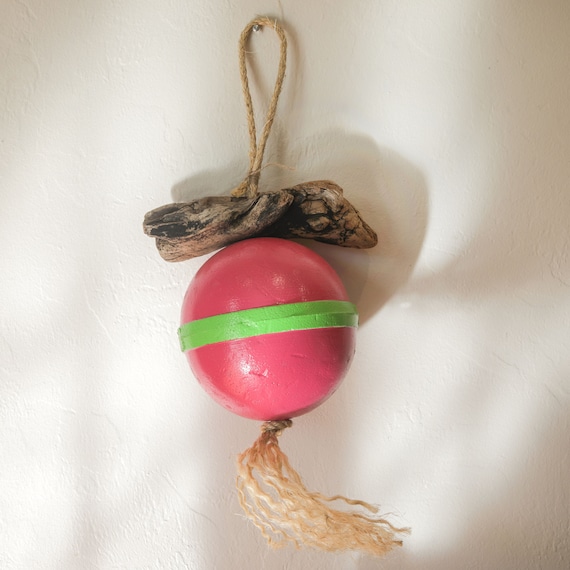 Float Buoy Pink Rope Driftwood Nautical by SEASTYLE