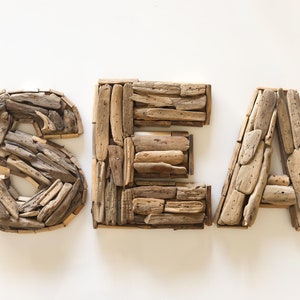 SEA Driftwood Sign 10x30&quot; Beach Décor by SEASTYLE