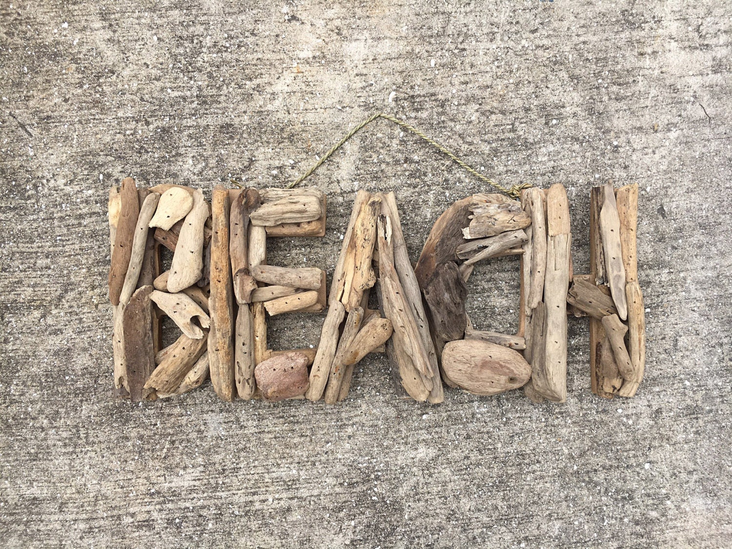 Beach Décor Driftwood BEACH signs by SEASTYLE