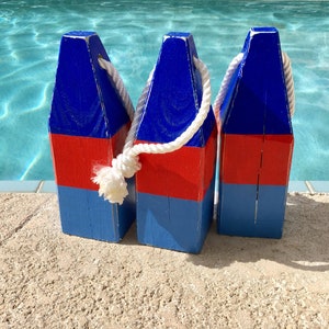 Lobster Float Buoy, 11&quot; Dark Blue Red Blue, Vintage Style, Nautical, Beach Decor,  by SEASTYLE