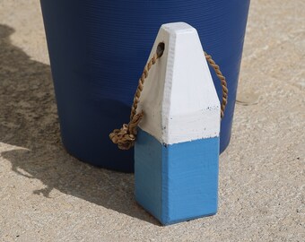 Lobster Buoy blue white Vintage Style Nautical Beach Decor by SEASTYLE