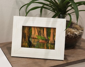 Wooden White Picture Frame Rustic Beach Decor by SEASTYLE