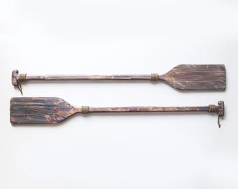 Paddles 2 oude stijl stranddecor hout nautisch van SEASTYLE