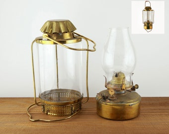 Sale 15% off Antique Vintage Brass Nippon Lantern Oil Lamp SEASTYLE