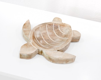 Turtle Dish Wood Beach Decor SEASTYLE