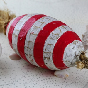 Beach Decor Red Buoy Vintage  by SEASTYLE