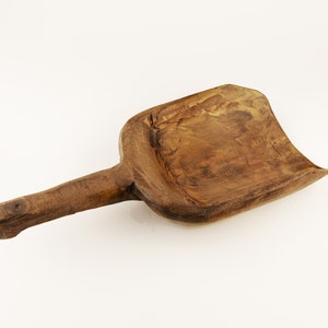 Grande cuillère en bois vintage : art premier primitif déco