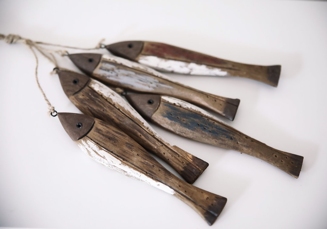 Driftwood Fish on Rope: Coastal Beach Decor, 15