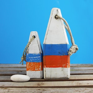 Coastal House Decor Set Big and Small Buoys Vintage style by SEASTYLE