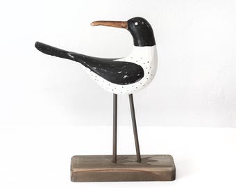 Seagull Back Beach Home Décor Figurine Wooden