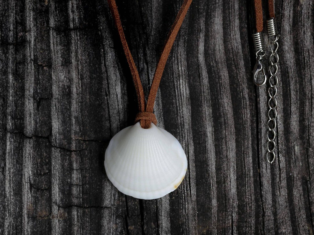 【as\"on】SEASHELL NECKLACE Sea Shell Pendant Necklace/ Natural Seashell Jewelry/ Beach
