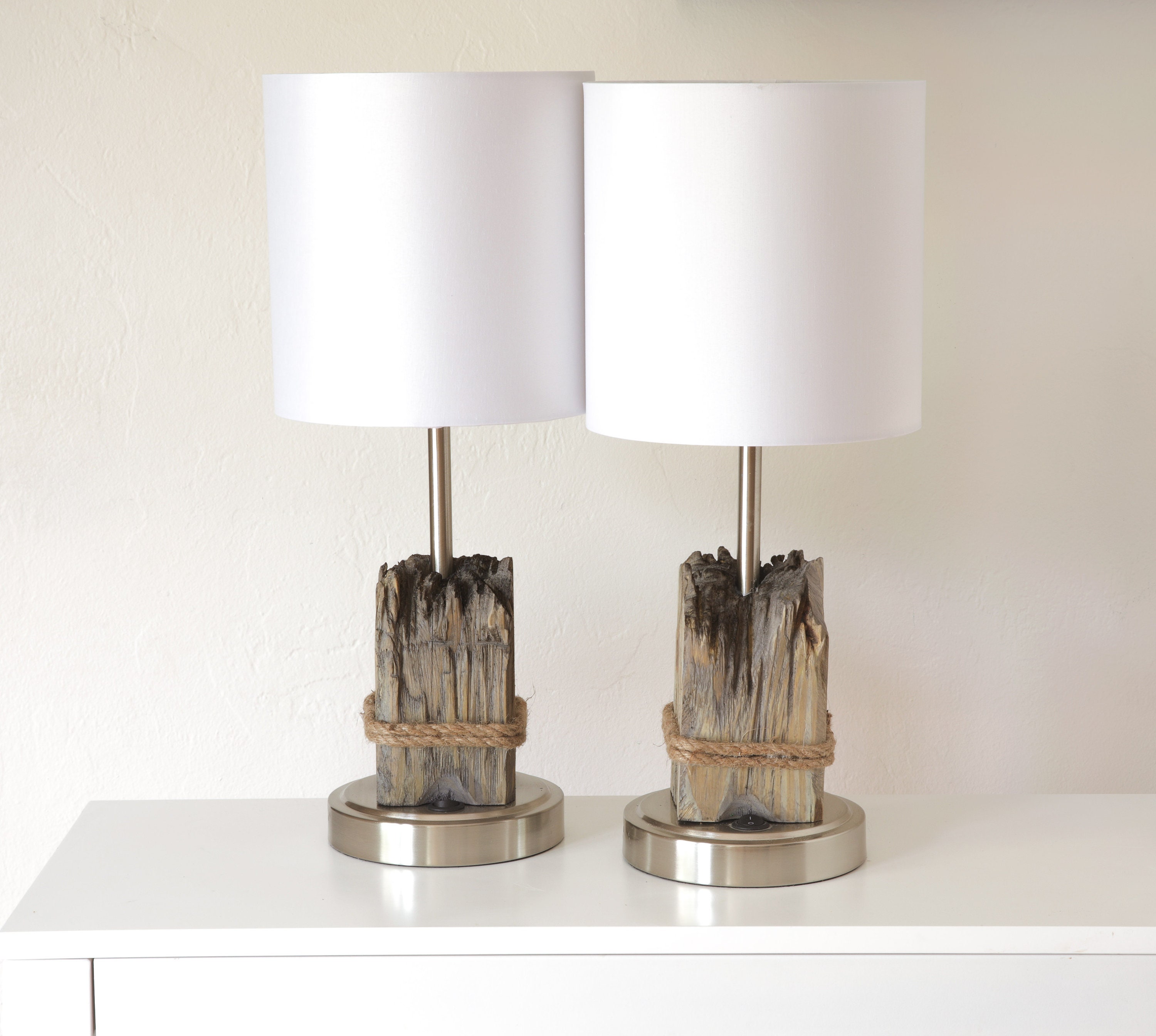 Rustic table lamp 2024 with usb port