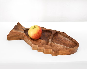 Fish Tray Dish Wood Beach Decor SEASTYLE