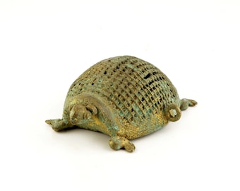 Vintage Brass Turtle 4x3x1.5 inch Handmade Beach Decor