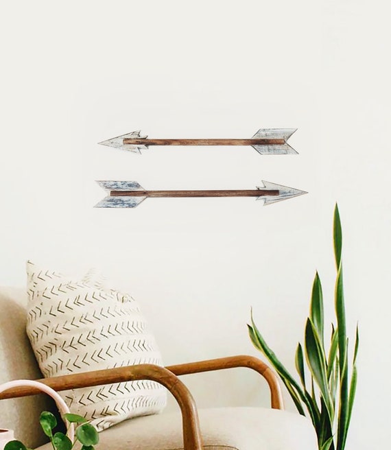 Set of 2 Wooden Arrows Beach Decor Nautical by SEASTYLE