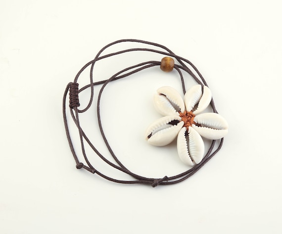 Necklace Cowry Shell Flower Coastal  Beach Jewelry by SEASTYLE