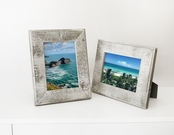 Distressed Gray Picture Frame Beach Decor Nautical, by SEASTYLE