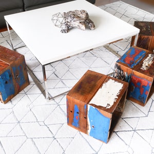 Vintage Reclaimed Teak Cube 11x11x11 inch