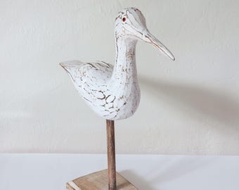 Driftwood Bird on the Stand Coastal SEASTYLE