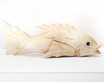 White Fish Wood Decor, Vintage, SEASTYLE