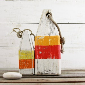 Coastal House Decor Set Big and Small Buoys Vintage style by SEASTYLE