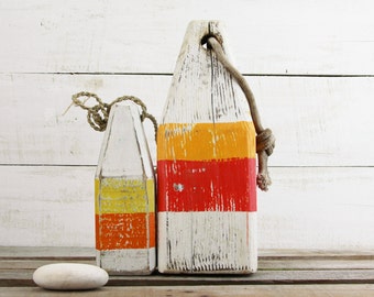 Coastal House Decor Set Big and Small Buoys Vintage style by SEASTYLE