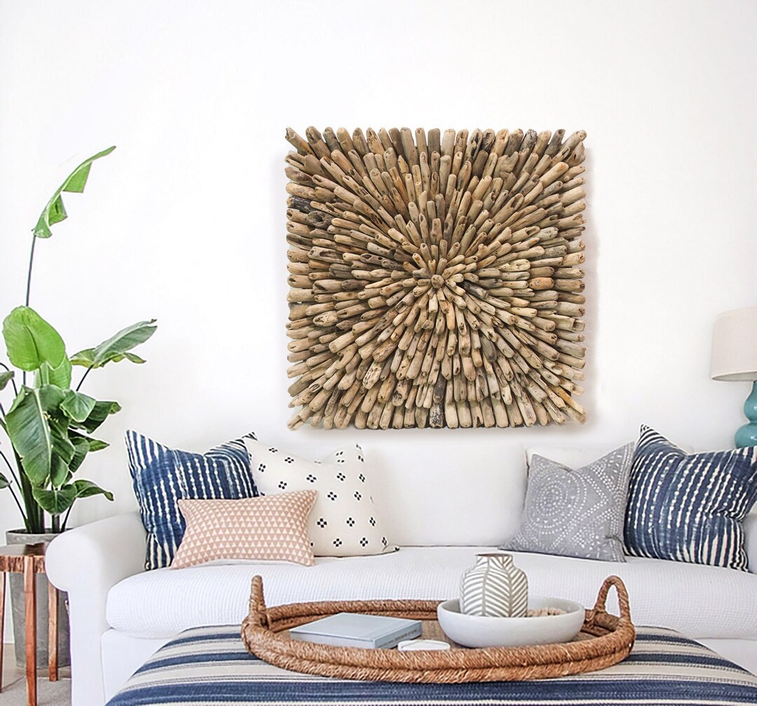 Driftwood 25x25x4 Wall Art Coastal Beach Décor by SEASTYLE Etsy