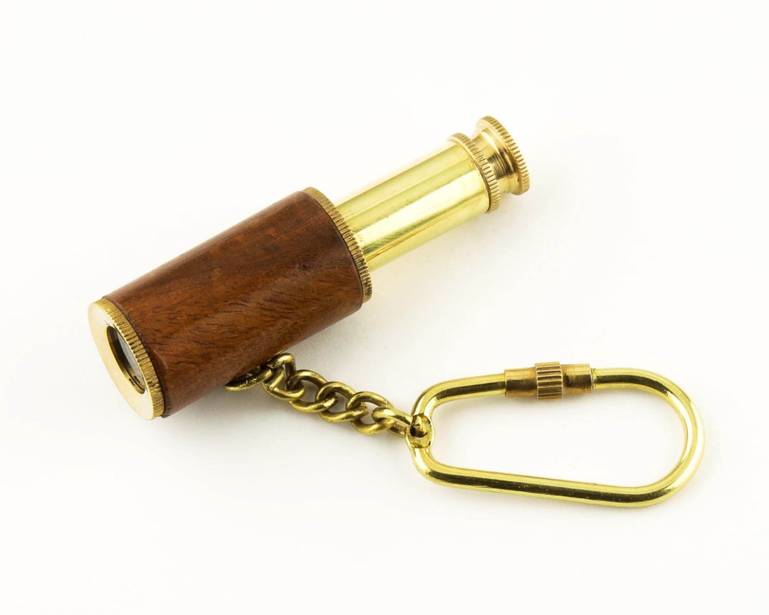 Brass Telescope Keychain 1.53 Extended Nautical Seastyle Etsy