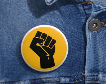 Raised Fist Pin Button Minimalist Political Protest Pinback Button Solidarity Lapel Pin Activist Enamel Pin Resistance Cute Pin Badge
