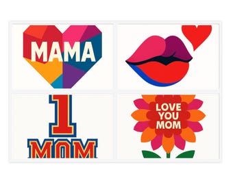 Mom Sticker Sheet Variety Pack Die Cut Vinyl Stickers Bold Graphic Mama Stickers Mothers Day Gift
