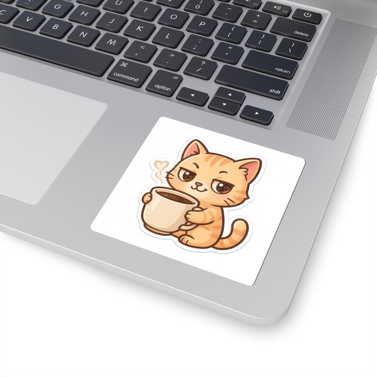 Sassy Coffee Cat Sticker Cute Kawaii Cat Lover Gift Funny Caffeine ...