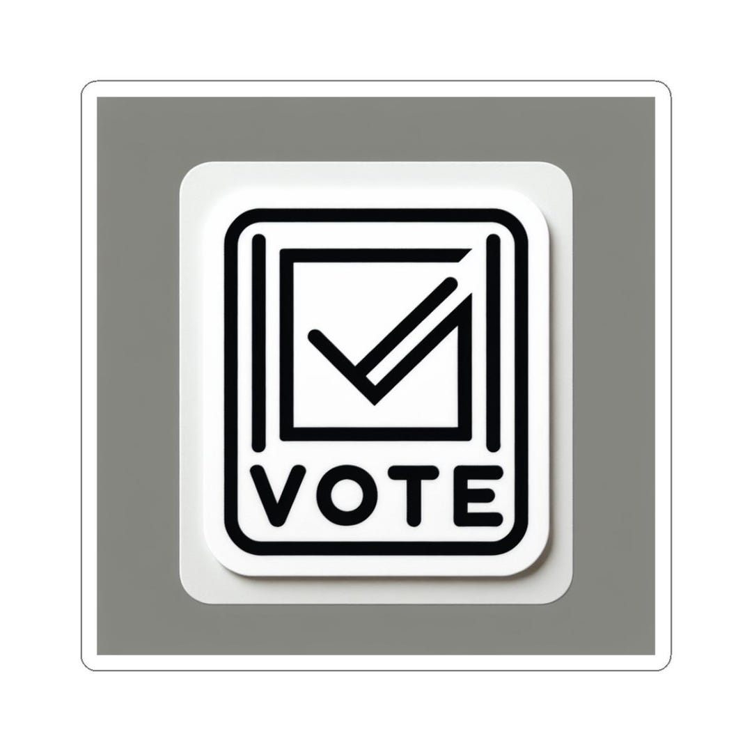 Sticker Voting Box Vote Sticker Minimalist Ballot Checkbox Political Decal Voting Rights ...