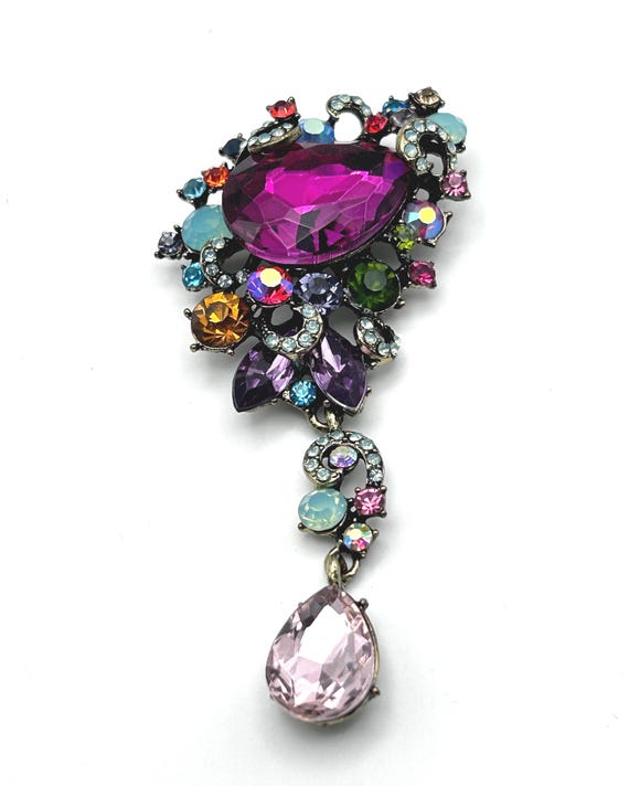 Multifaceted multicolored crystals Dangled  Large… - image 6