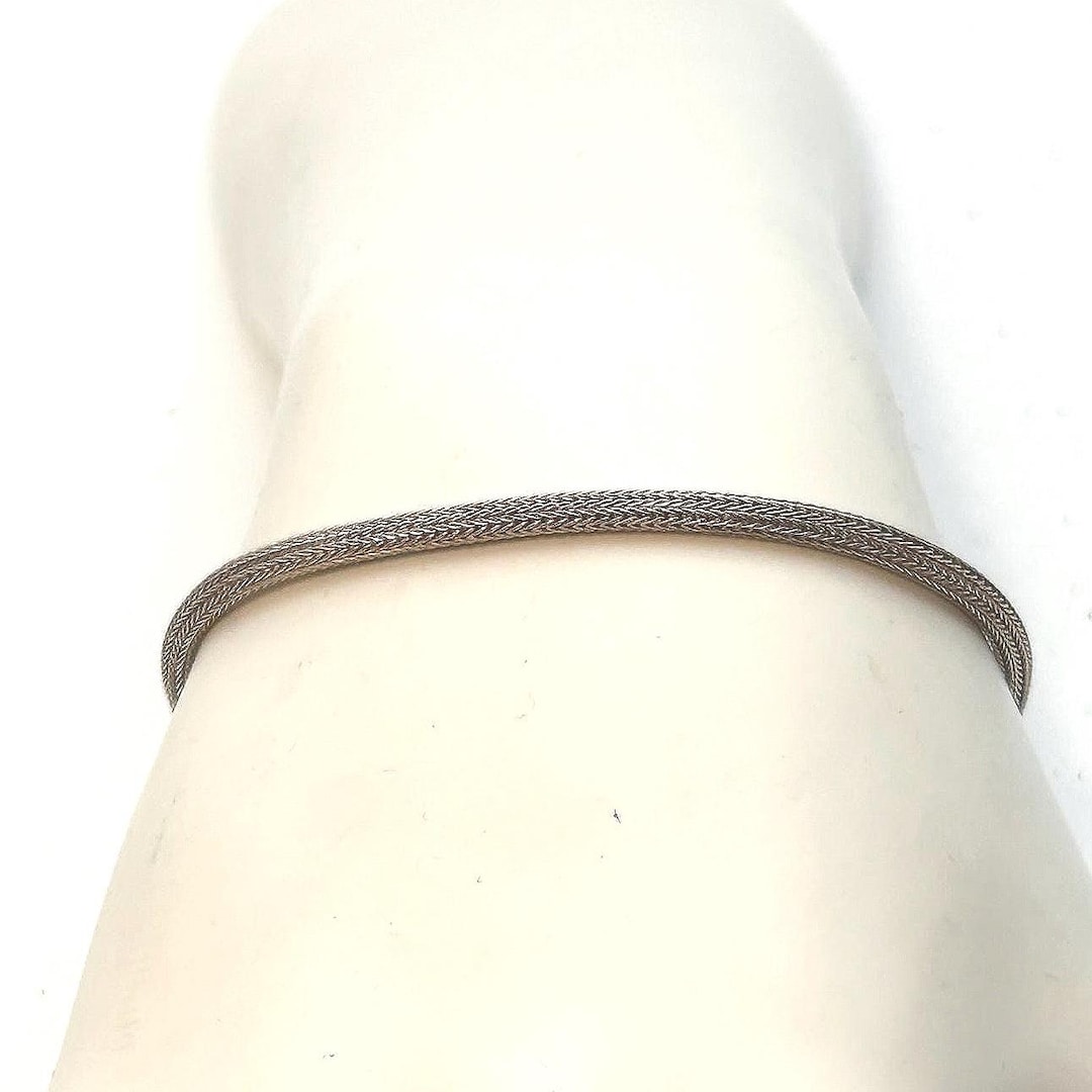 Vintage Timeless Snake Pattern Sterling Silver Italy .925 Bracelet 7 ...