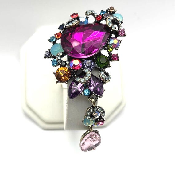 Multifaceted multicolored crystals Dangled  Large… - image 5