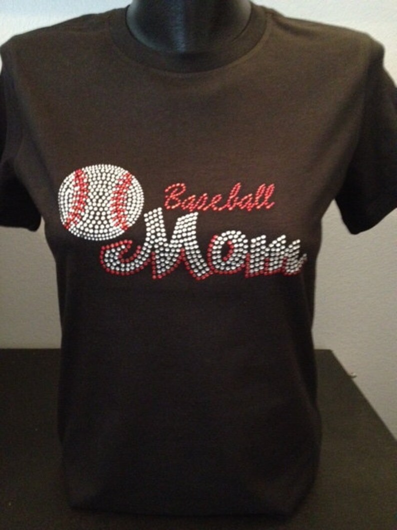 Baseball Mom Bling Tshirt Etsy