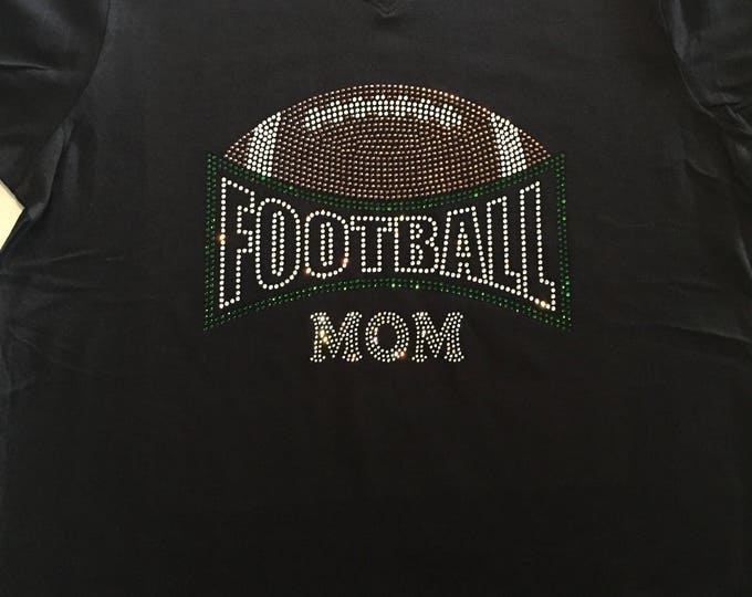 Football Mom Arch Rhinestone Shirt